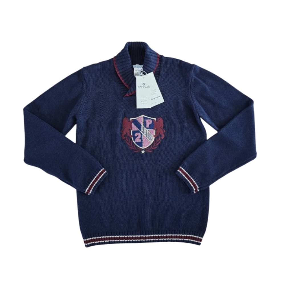 Tutto Piccolo Varsiry Crested Sweater